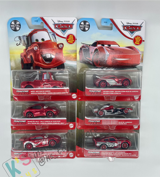 Red Racing Series Complete Set of 6 Disney Pixar Cars - BNIP