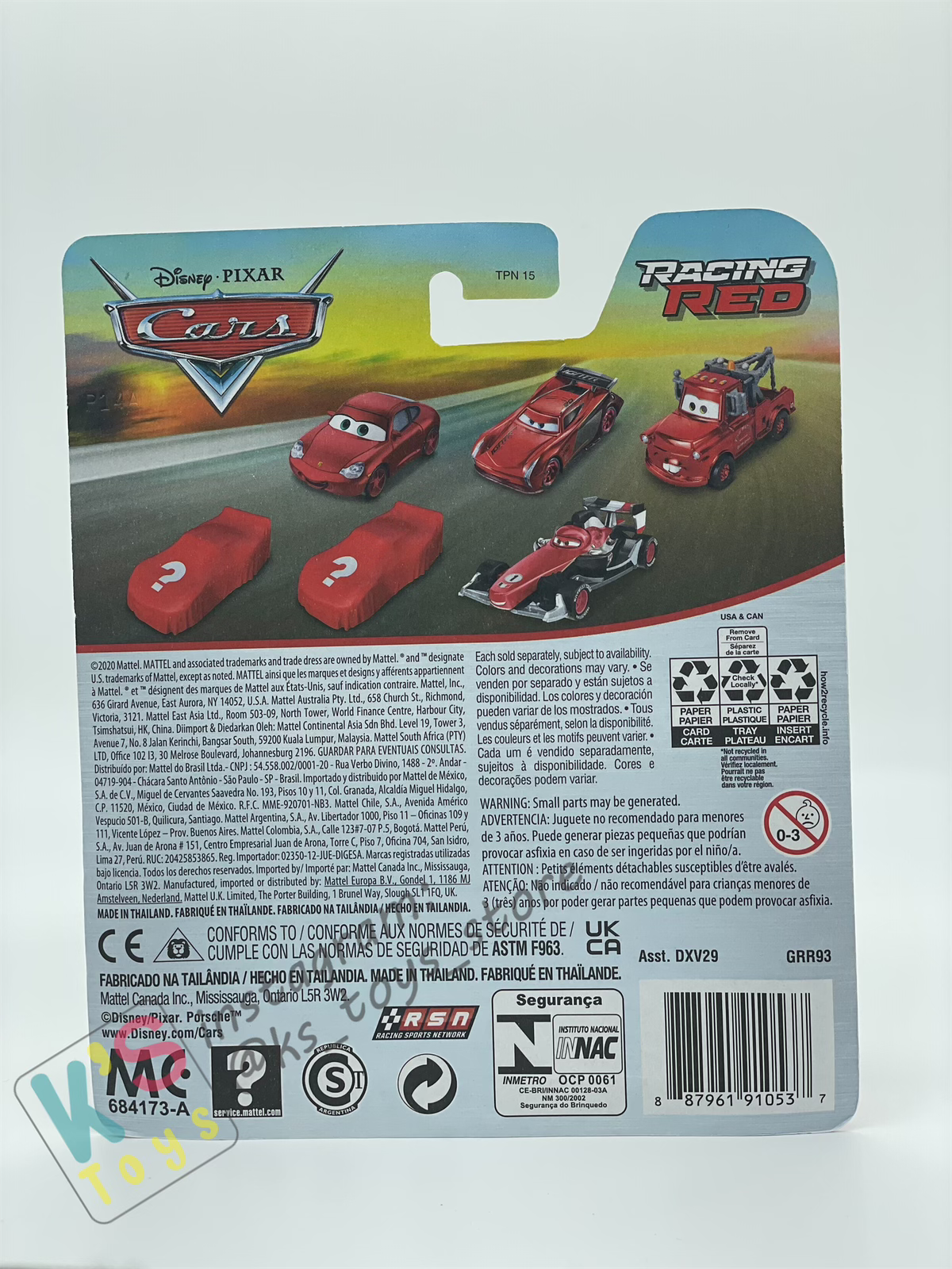 Red Racing Series Complete Set of 6 Disney Pixar Cars - BNIP