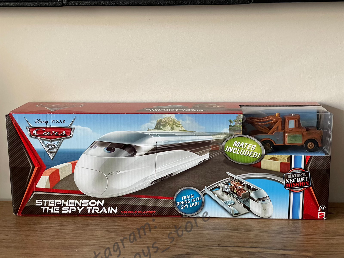 DISNEY PIXAR CARS 2 - STEPHENSON THE SPY TRAIN - MATER'S SECRET MISSION - BNIB