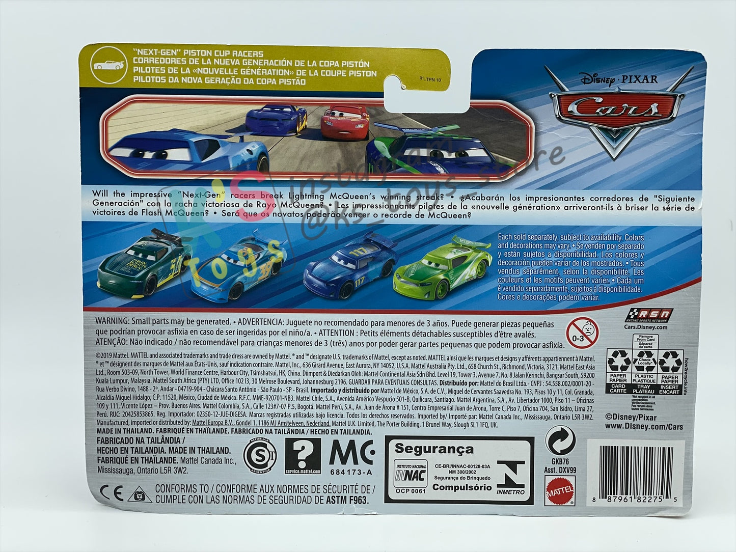 Disney Pixar Cars 1:55 2-Pack by MATTEL, ERIC BRAKER AND BARRY DEPEDAL, The Next-Gen Piston Cup Racers Series - BNIP
