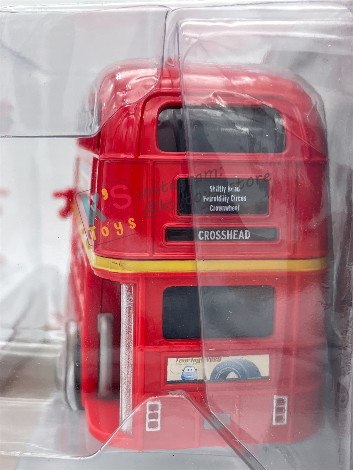 DELUXE DISNEY PIXAR CARS BY MATTEL "DOUBLE DECKER BUS #4" CARS 2 - BNIP