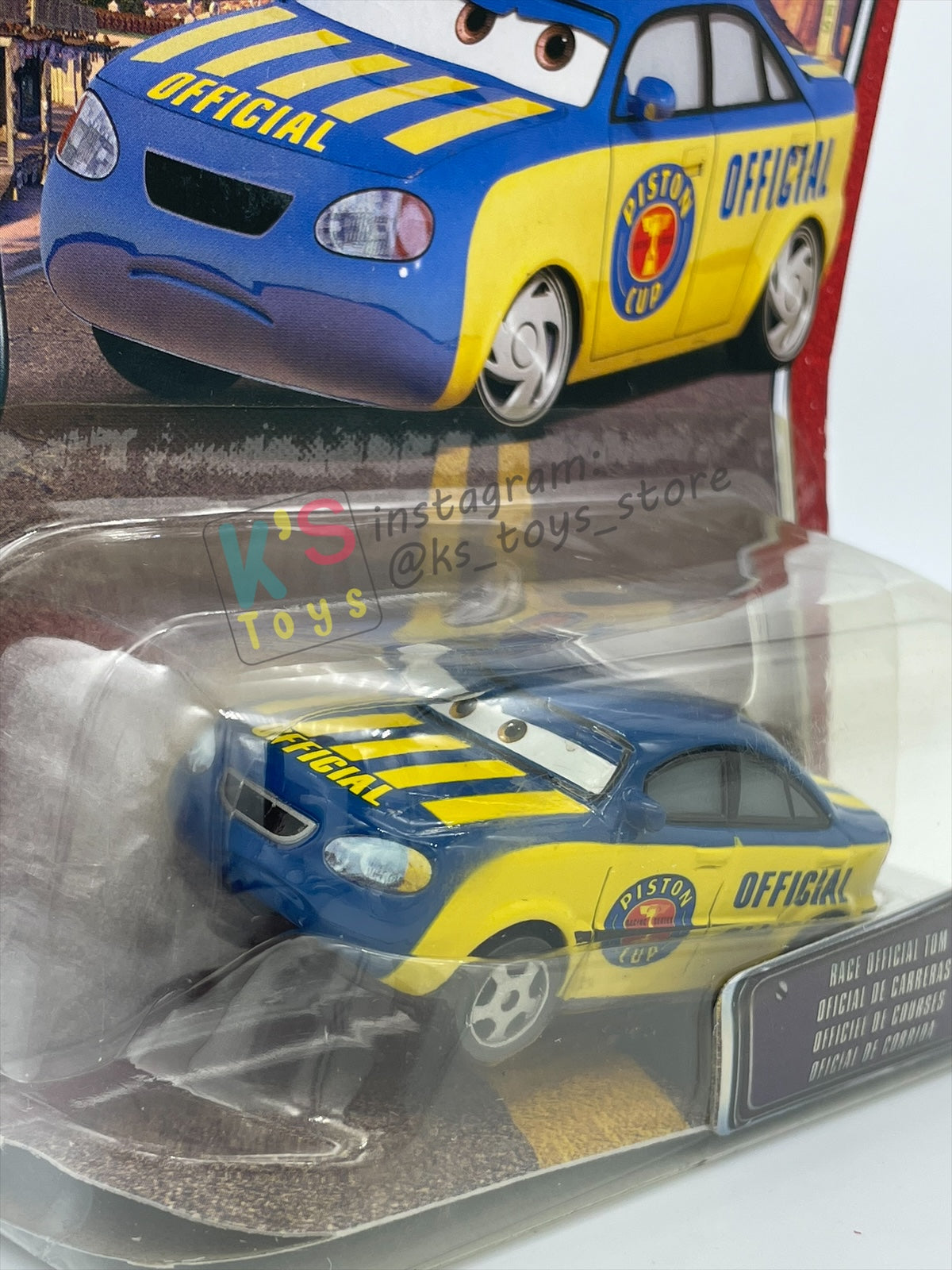 DISNEY PIXAR CARS BY MATTEL, THE WORLD OF CARS SERIES - RACE OFFICIAL TOM #57 - BNIP