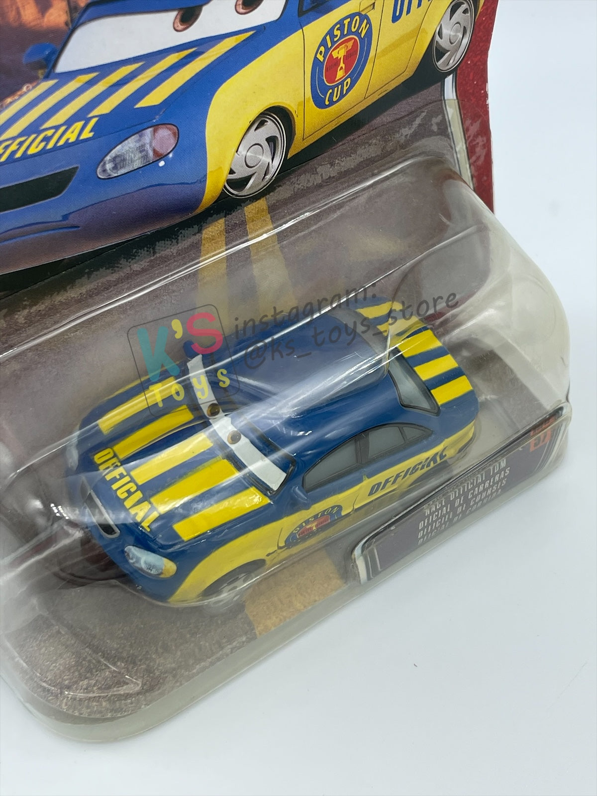 DISNEY PIXAR CARS BY MATTEL, THE WORLD OF CARS SERIES - RACE OFFICIAL TOM #57 - BNIP