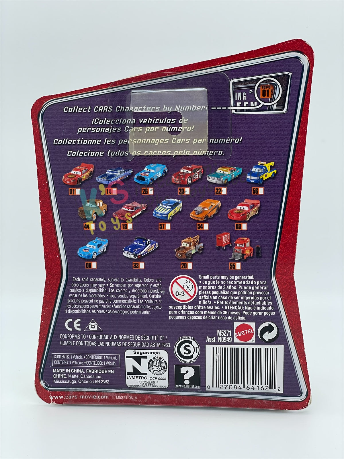 DISNEY PIXAR CARS BY MATTEL, THE WORLD OF CARS SERIES - TOW #56 - BNIP