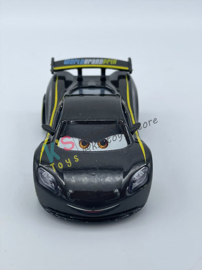 PRE-OWNED / LOOSE DISNEY PIXAR CARS BY MATTEL - "LEWIS HAMILTON" - CARS 2 SERIES - GOOD CONDITION - READ DESCRIPTION!!!!!!!!!!!