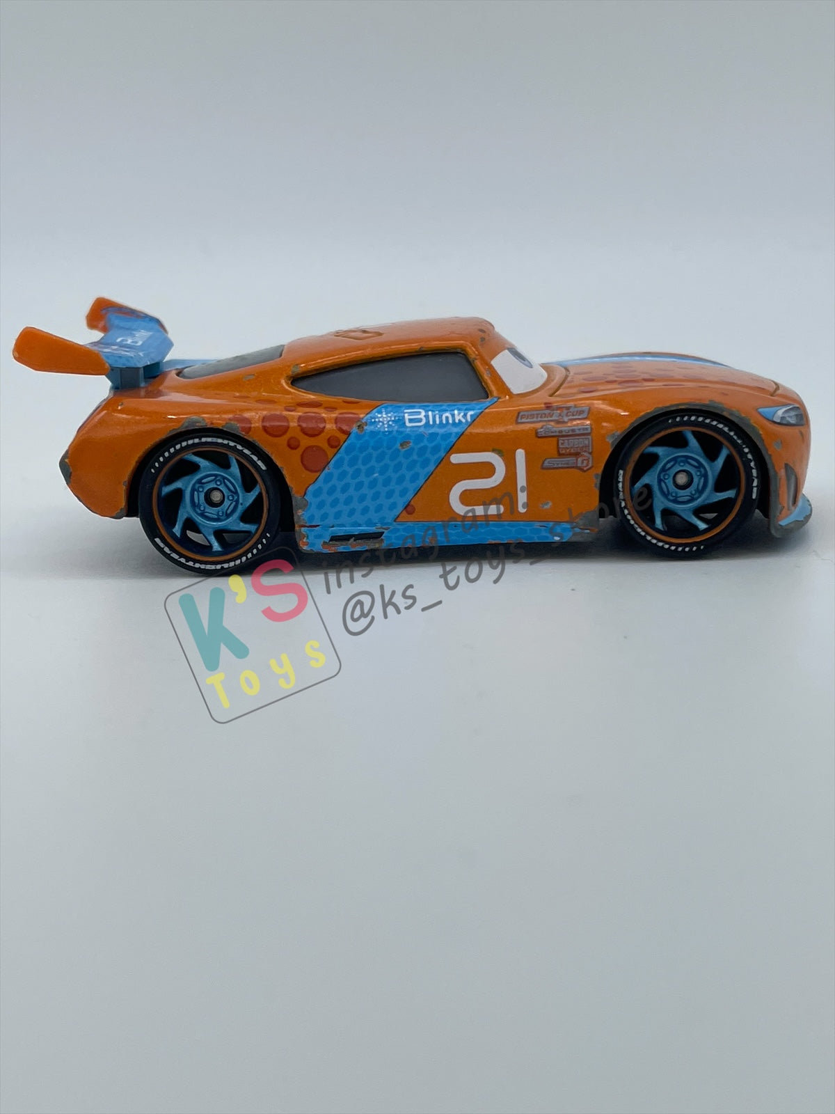 PRE-OWNED / LOOSE DISNEY PIXAR CARS - "RYAN “INDISE” LANEY" CARS 3 SERIES - PLAYED CONDITION