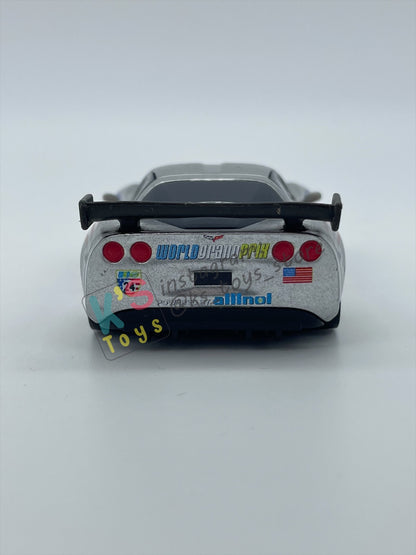 PRE-OWNED / LOOSE DISNEY PIXAR CARS BY MATTEL - "SILVER JEFF GORVETTE WITH METALLIC FINISH VARIANT" - SILVER METALLIC FINISH SERIES - NEAR MINT CONDITION - READ DESCRIPTION!!!!!!!!!!!