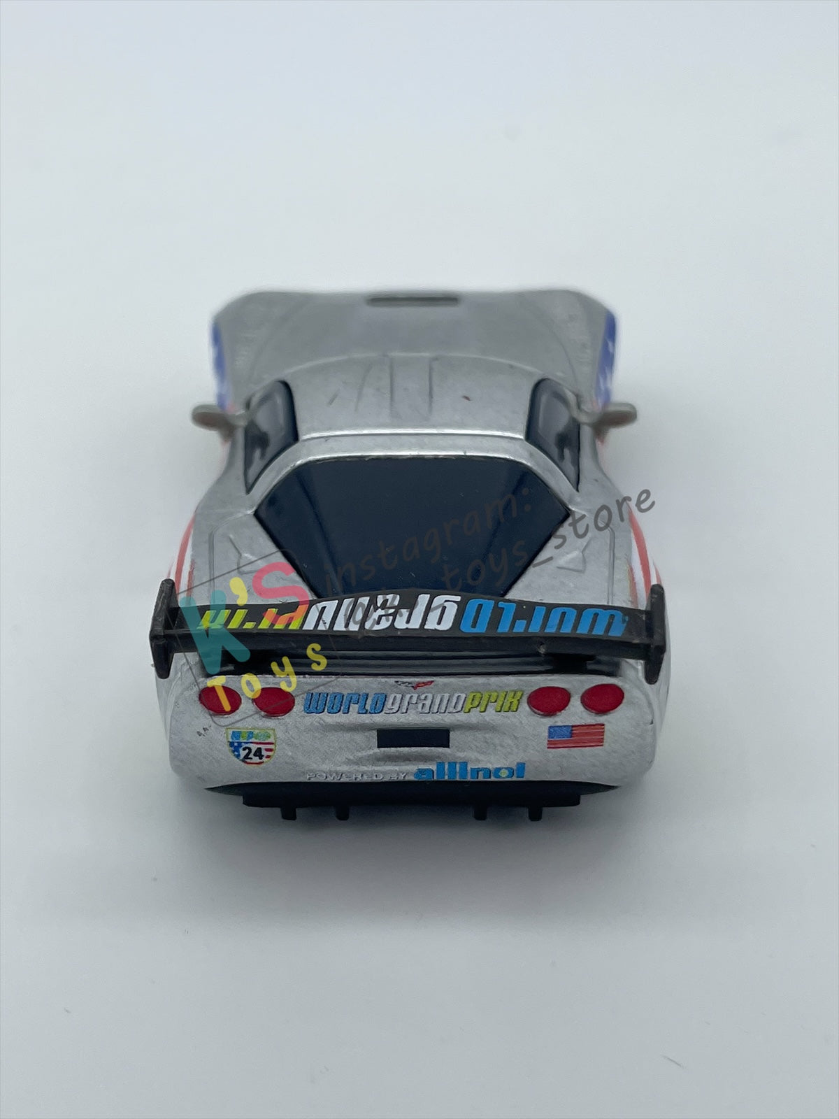 PRE-OWNED / LOOSE DISNEY PIXAR CARS BY MATTEL - "SILVER JEFF GORVETTE WITH METALLIC FINISH VARIANT" - SILVER METALLIC FINISH SERIES - NEAR MINT CONDITION - READ DESCRIPTION!!!!!!!!!!!