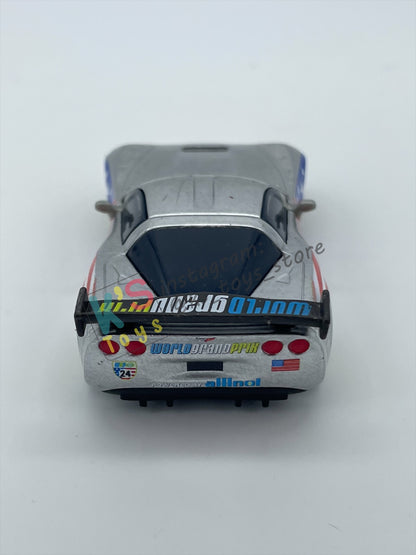 PRE-OWNED / LOOSE DISNEY PIXAR CARS BY MATTEL - "SILVER JEFF GORVETTE WITH METALLIC FINISH VARIANT" - SILVER METALLIC FINISH SERIES - NEAR MINT CONDITION - READ DESCRIPTION!!!!!!!!!!!