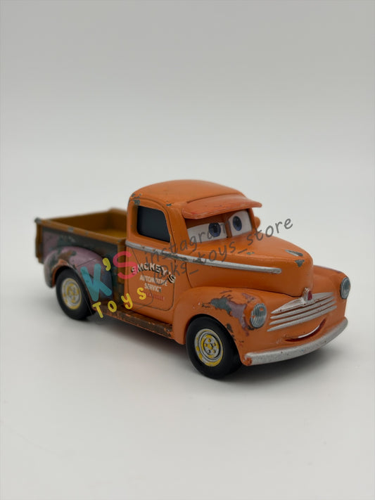 PRE-OWNED / LOOSE DISNEY PIXAR CARS - "SMOKEY (SHORT VARIANT)" CARS 3 THOMASVILLE SERIES - PLAYED CONDITION