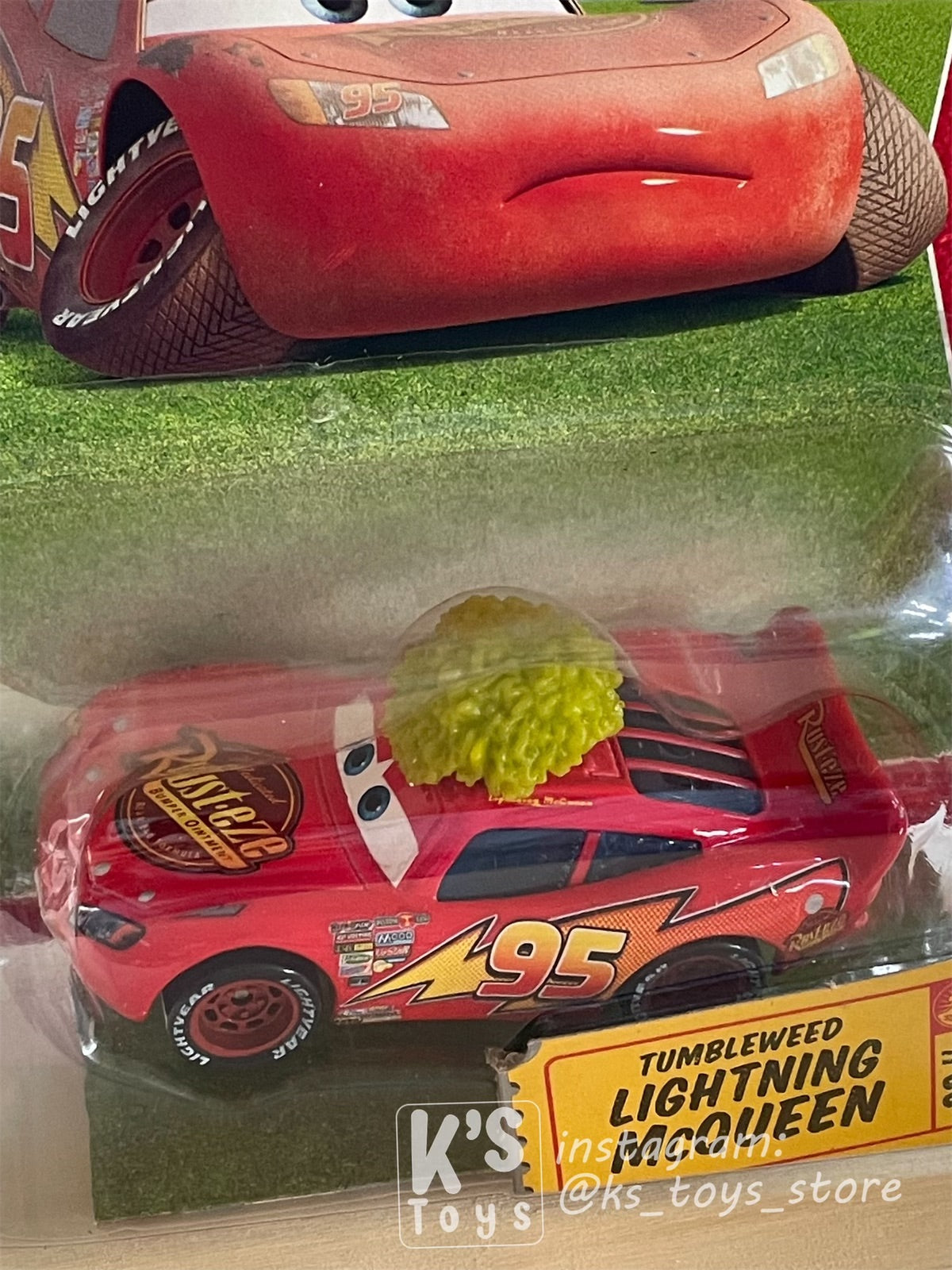 DISNEY PIXAR CARS "TUMBLEWEED LIGHTNING MCQUEEN" RACE ORAMA SERIES- BNIP