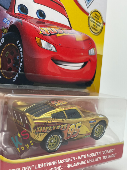 DISNEY PIXAR CARS BY MATTEL "GOLDEN LIGHTNING MCQUEEN" - BNIP
