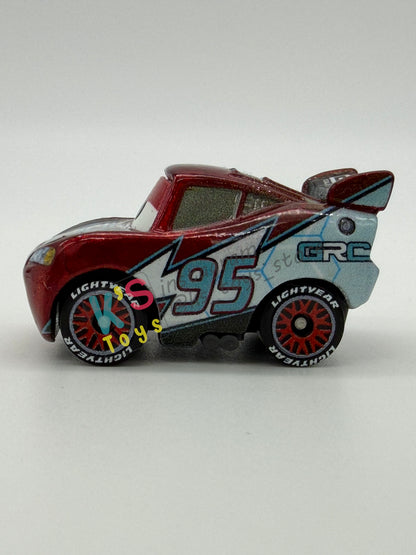 Loose Mini Racers Pixar Disney Cars, GRC Metallic Lightning McQueen - Mint / Near Mint Condition