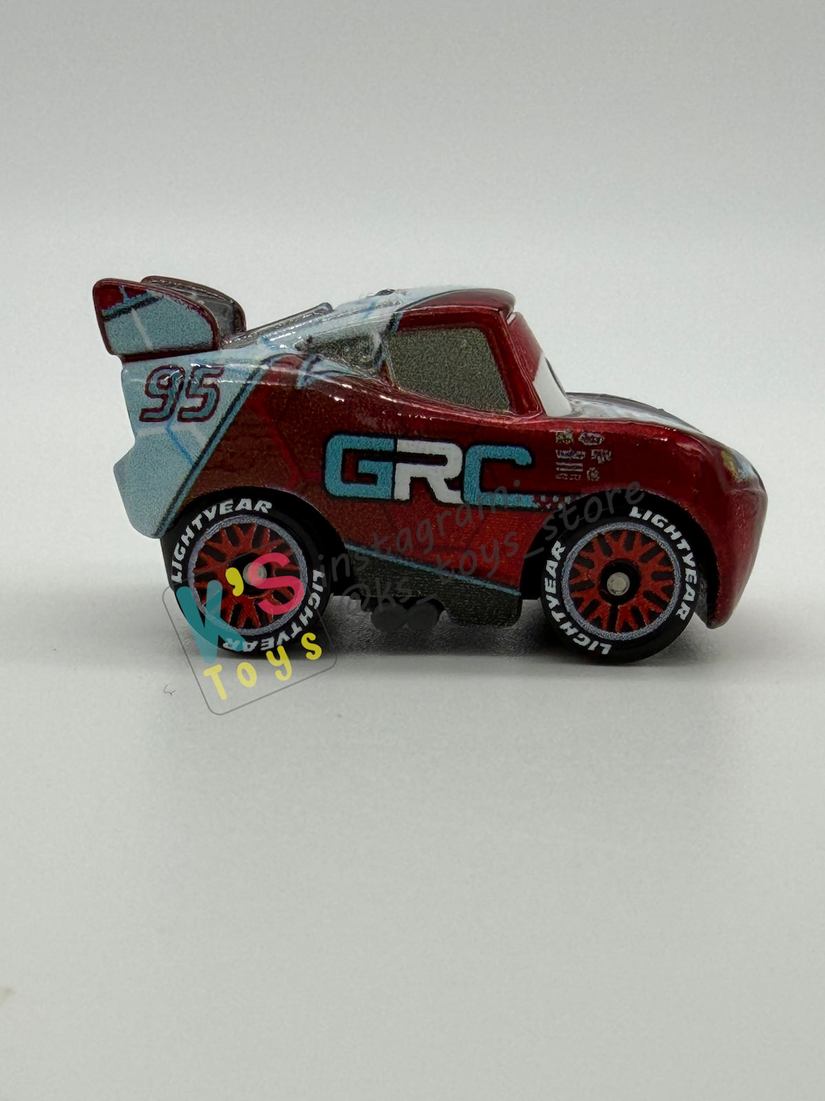 Loose Mini Racers Pixar Disney Cars, GRC Metallic Lightning McQueen - Mint / Near Mint Condition