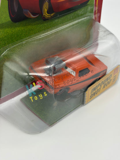 DISNEY PIXAR CARS BY MATTEL 1:55, IMPOUND SNOT ROD - RACE ORAMA SERIES - BNIP