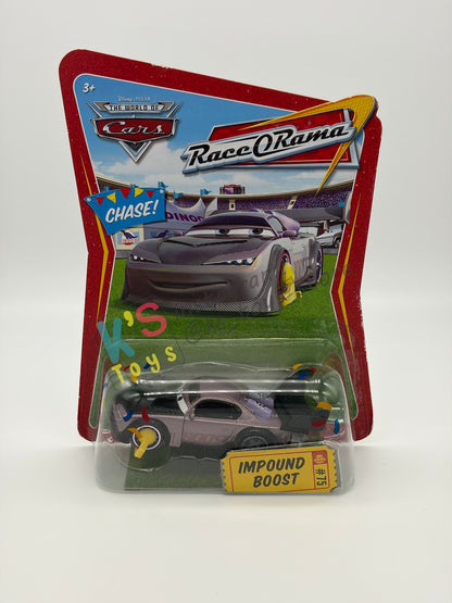 DISNEY PIXAR CARS BY MATTEL 1:55 - IMPOUND BOOST - RACE ORAMA CHASE SERIES - BNIP