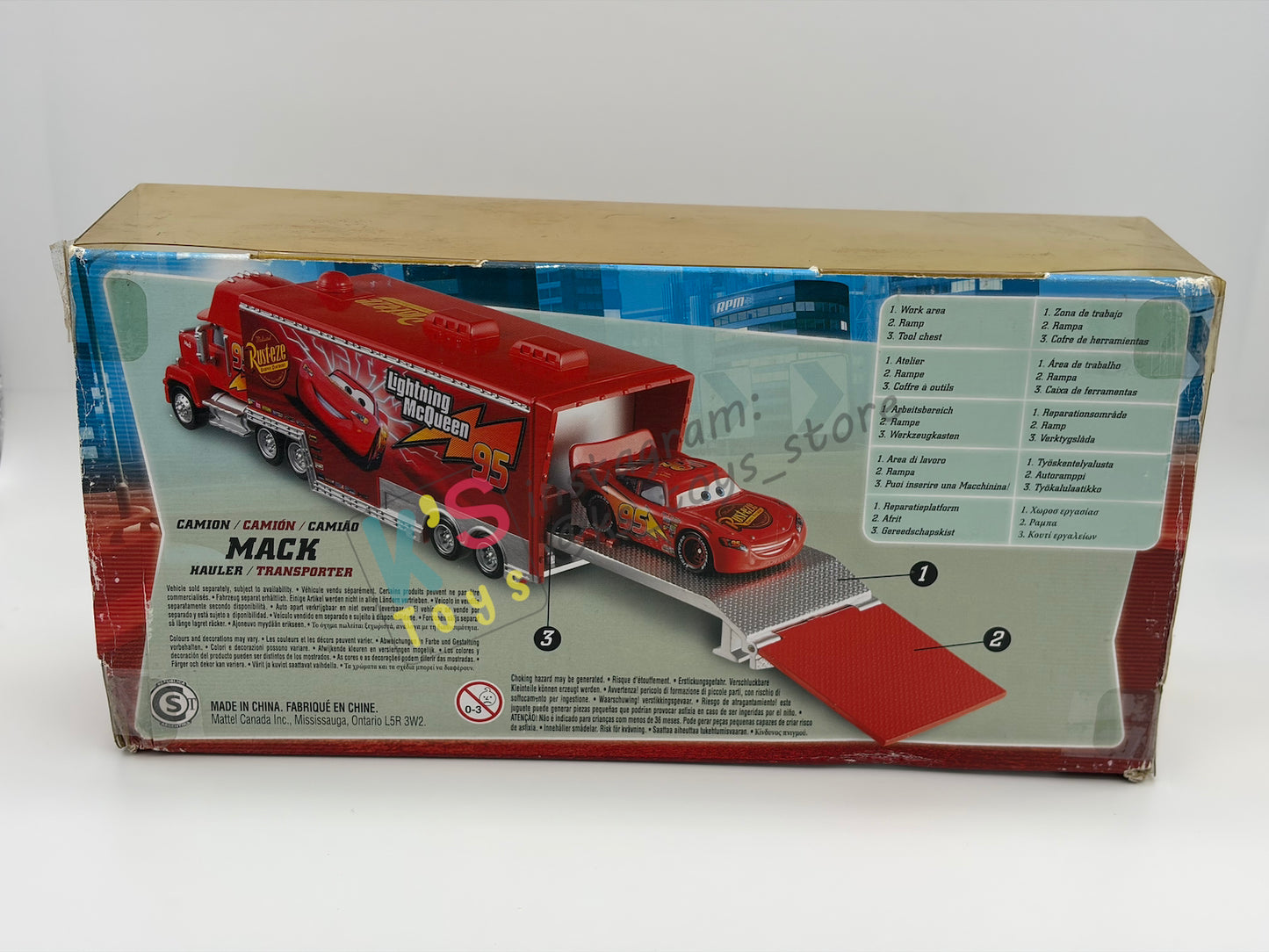 HAULERS DISNEY CARS BY MATTEL, "MACK CARS 1 HAULERS" - CARS SERIES - BNIP (BLISTER IS YELLOWING)