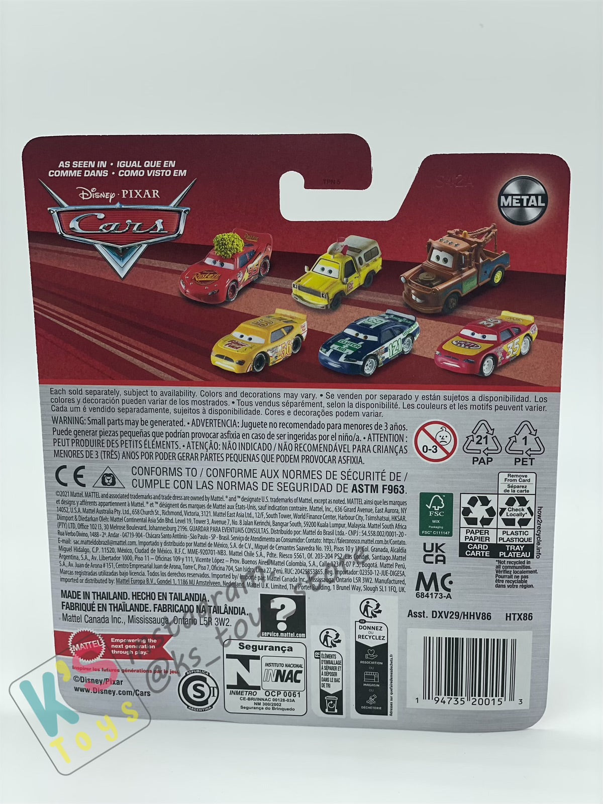 DISNEY PIXAR CARS BY MATTEL, MATER WITH SIGN - 2024 RE-RELEASED - BNIP