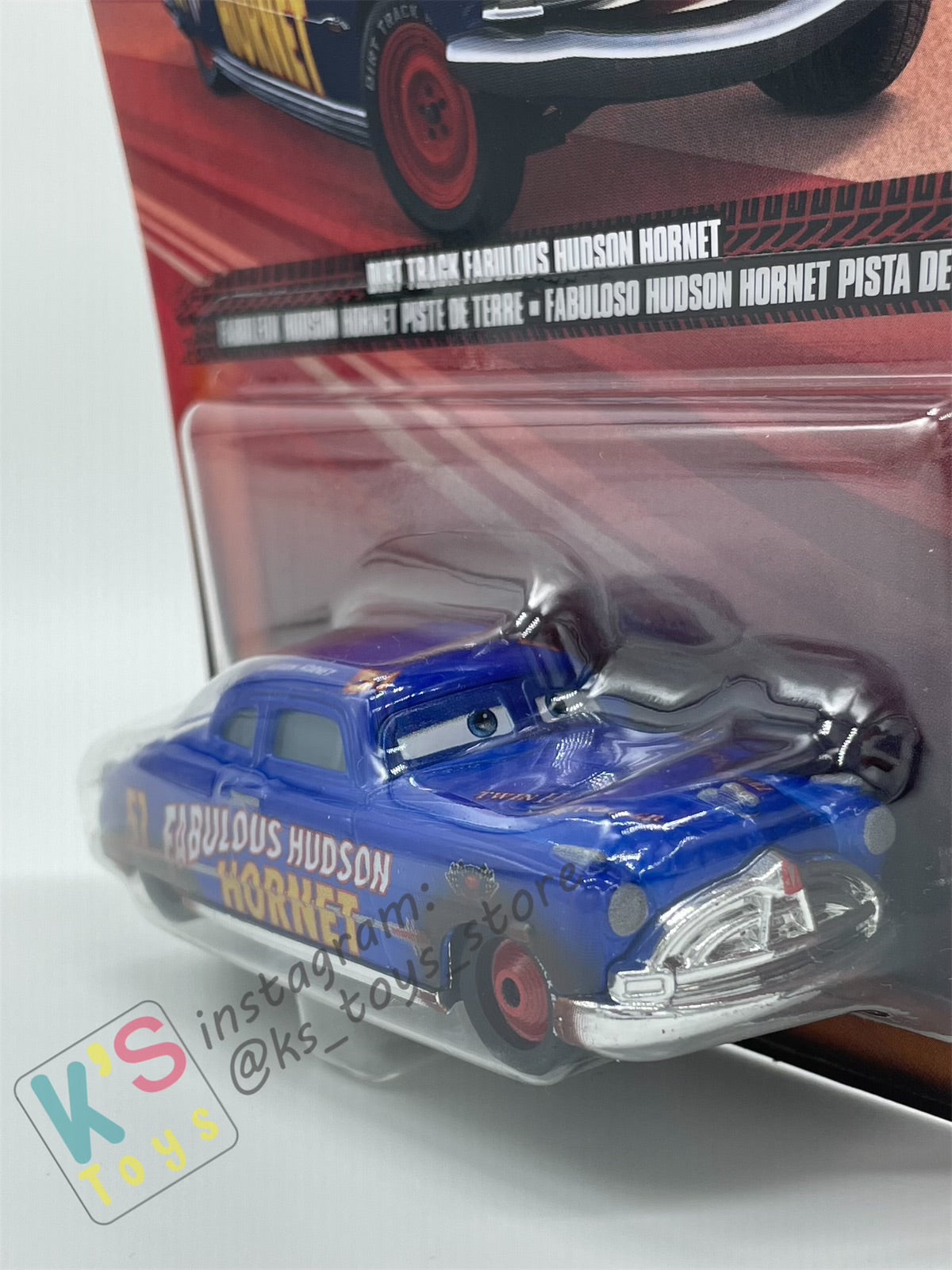 DISNEY PIXAR CARS BY MATTEL, DIRT TRACK FABULOUS HUDSON HORNET - 2024 RE-RELEASED - BNIP