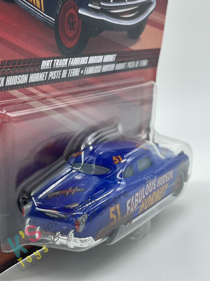 DISNEY PIXAR CARS BY MATTEL, DIRT TRACK FABULOUS HUDSON HORNET - 2024 RE-RELEASED - BNIP