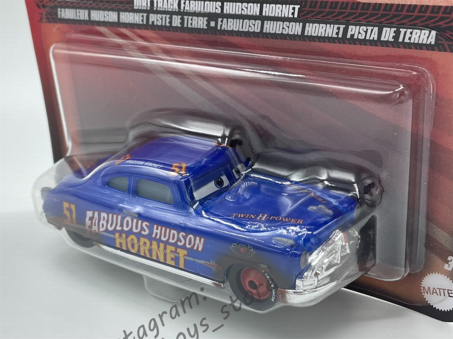 DISNEY PIXAR CARS BY MATTEL, DIRT TRACK FABULOUS HUDSON HORNET - 2024 RE-RELEASED - BNIP