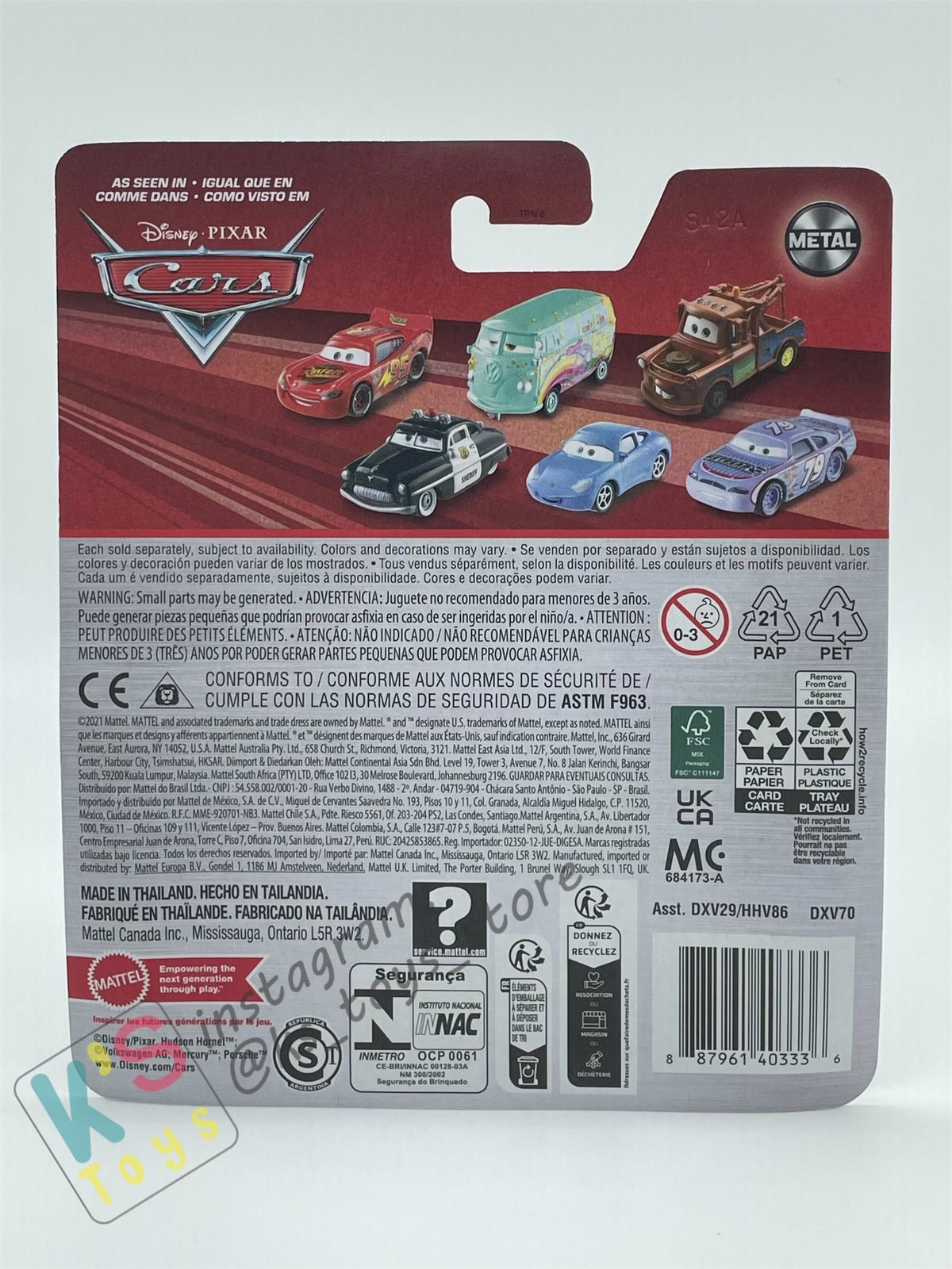 DISNEY PIXAR CARS BY MATTEL, DIRT TRACK FABULOUS HUDSON HORNET - 2024 RE-RELEASED - BNIP