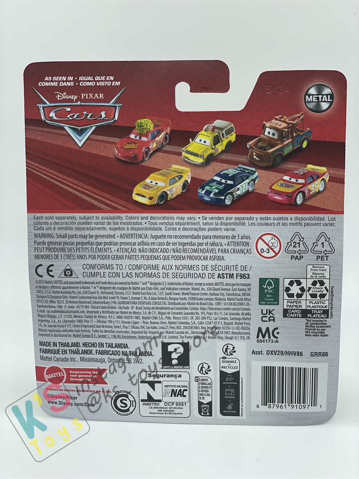 Disney Pixar Cars by MATTEL,  KATHY COPTER - 2024 RE-RELEASED - BNIP