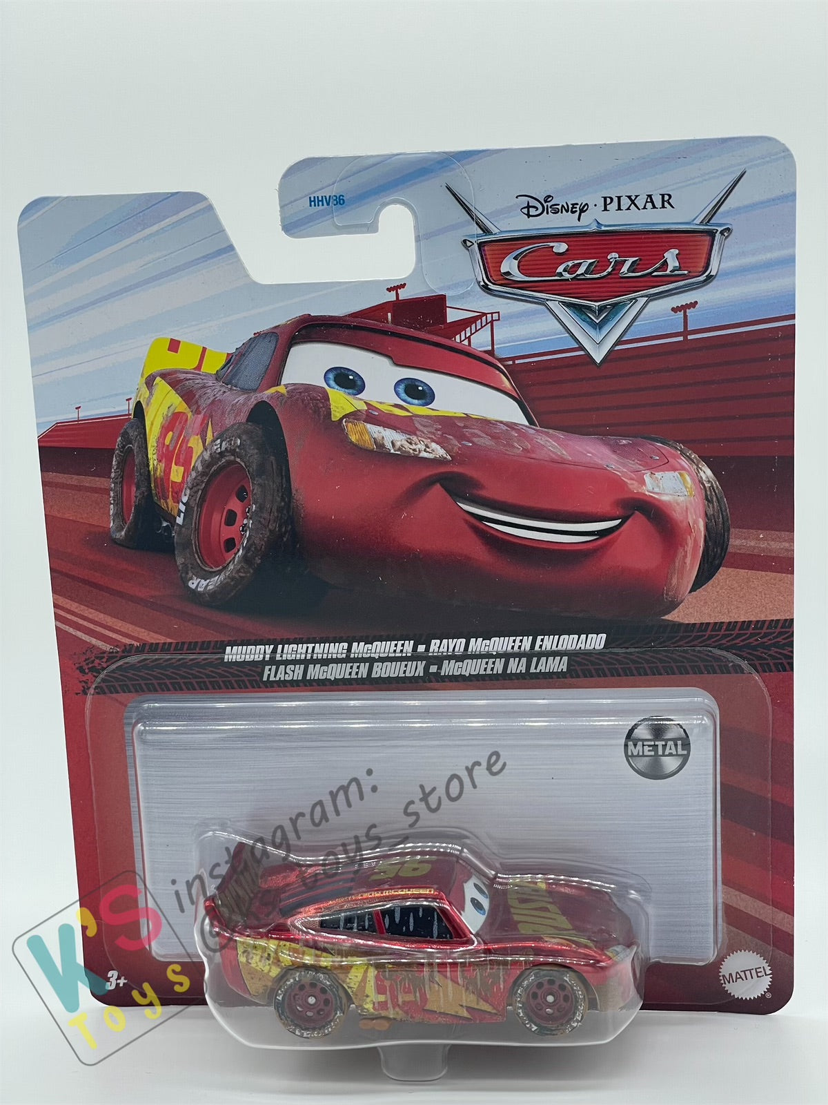 Disney Pixar Cars by MATTEL, MUDDY RUSTEZE LIGHTNING MCQUEEN - 2023 RE-RELEASED - BNIP