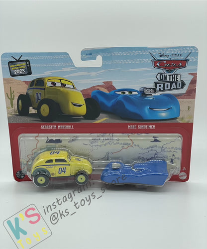 Disney Pixar Cars 1:55 2-Pack GEARSTEN MARSHALL & MARC SONDTIMER - 2023 Release - BNIP