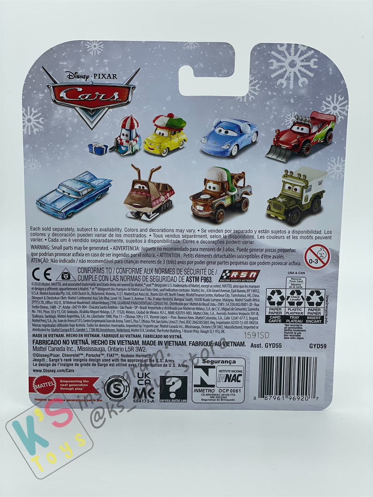 Winter Series DECKED OUT DOC HUDSON Die Cast 1:55 (Disney Pixar Cars)