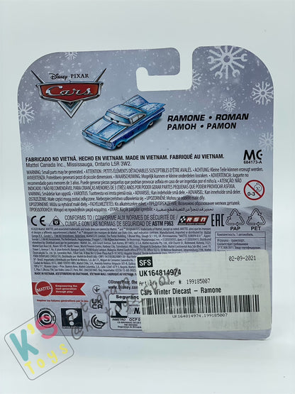 Winter Series RAMONE Christmas Ball Die Cast 1:55 Disney Pixar Cars by Mattel, BNIP