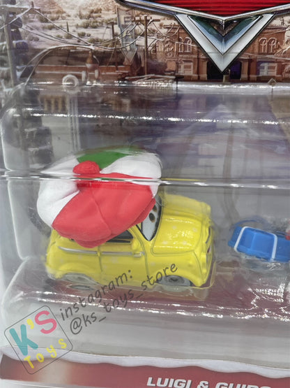 Winter Series LUIGI AND GUIDO Snow Ball Die Cast 1:55 Disney Pixar Cars by Mattel, BNIP