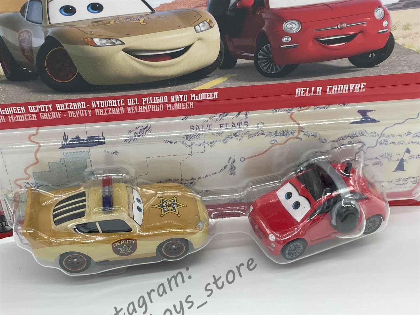 Disney Pixar Cars 1:55 2-Pack DEPUTY LIGHTNING MCQUEEN AND BELLA CADAVRE - BNIP