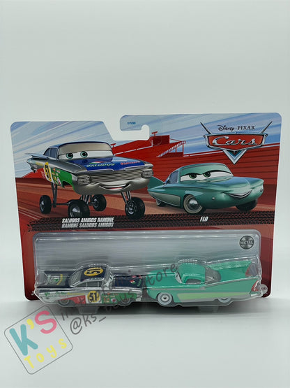 Disney Pixar Cars 1:55 2-Pack SALUDOS AMIGOS RAMONE AND FLO - BNIP