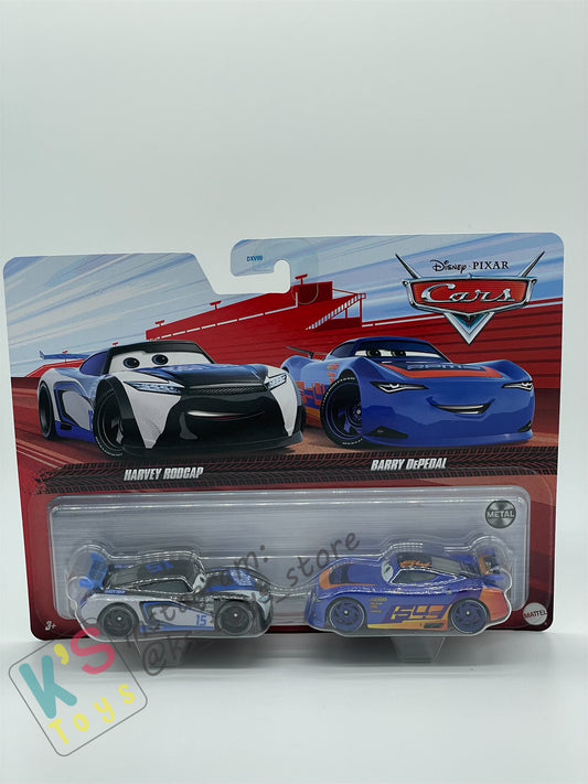 Disney Pixar Cars 1:55 2-Pack HARVEY RODCAP AND BARRY DePEDAL - BNIP