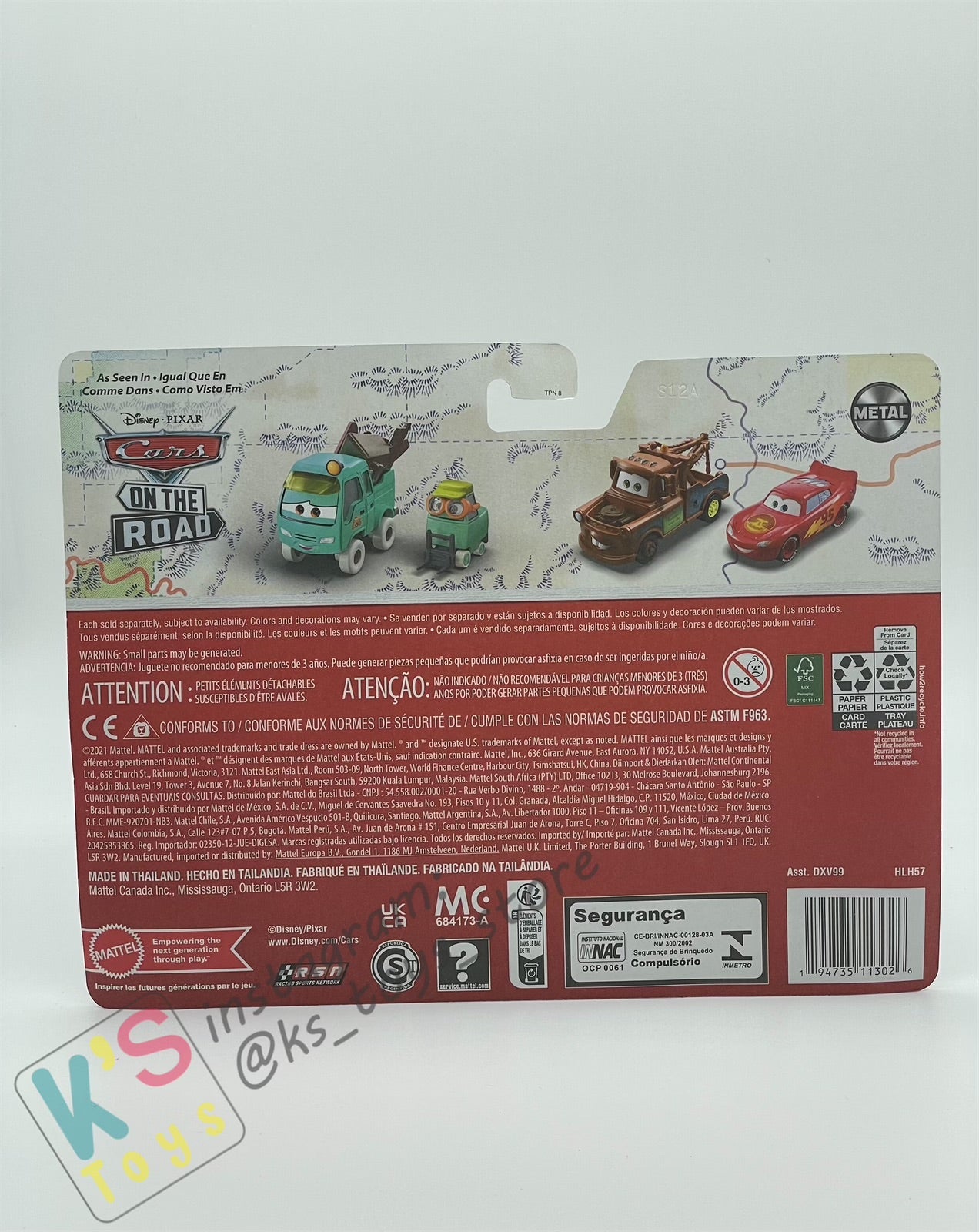 Disney Pixar Cars 1:55 2-Pack ROAD TRIP MATER & ROAD TRIP LIGHTNING MCQUEEN - BNIP