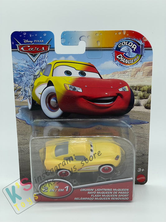 COLOR CHANGERS Disney Pixar Cars by MATTEL, CRUISING LIGHTNING MCQUEEN - 2023 NEW RELEASE - BNIP