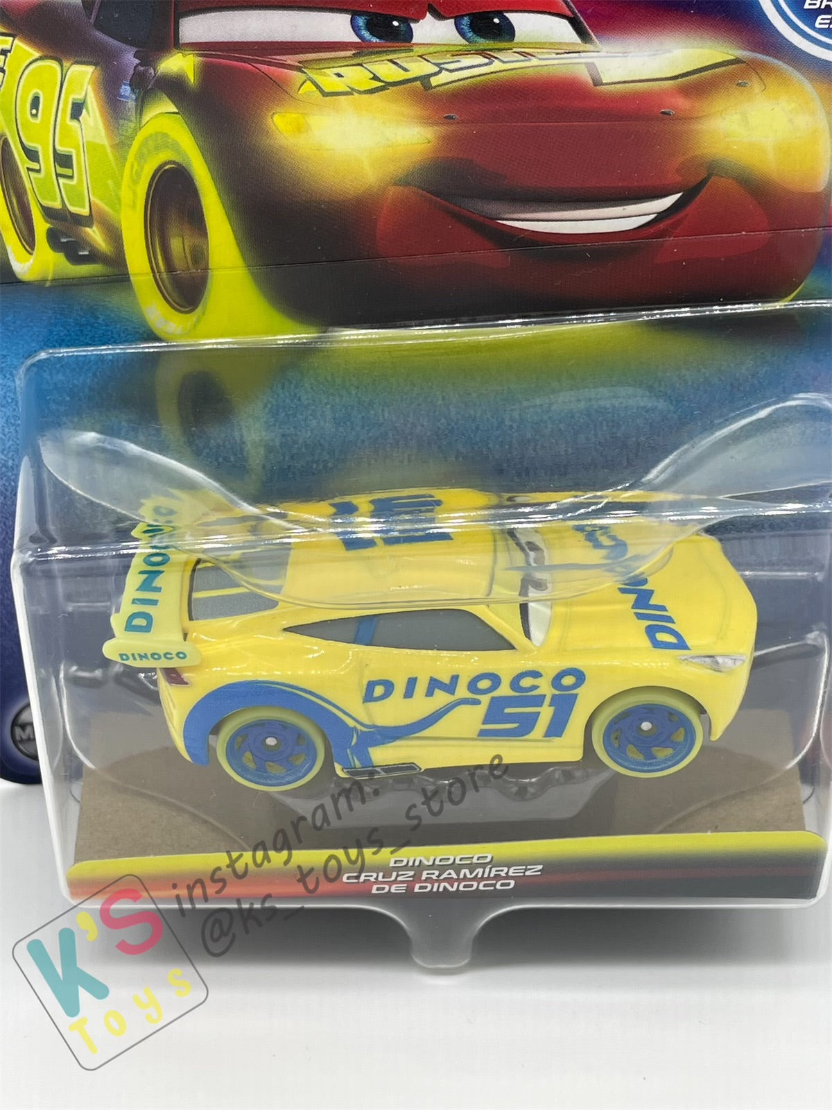 GLOW RACERS Disney Pixar Cars by MATTEL, DINOCO CRUZ RAMIREZ - CASE E 2023 - BNIP