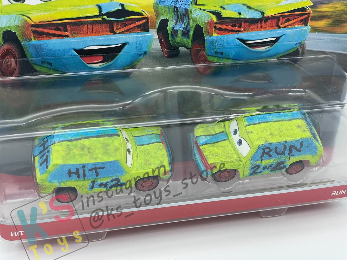 2-PACK Disney Pixar Cars 1:55 by Mattel, "HIT AND RUN" THUNDER HOLLOWS - BNIP
