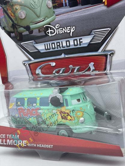 DISNEY PIXAR CARS BY MATTEL, RACE TEAM FILLMORE WITH HEADSET - 95 PIT CREW SERIES - BNIP