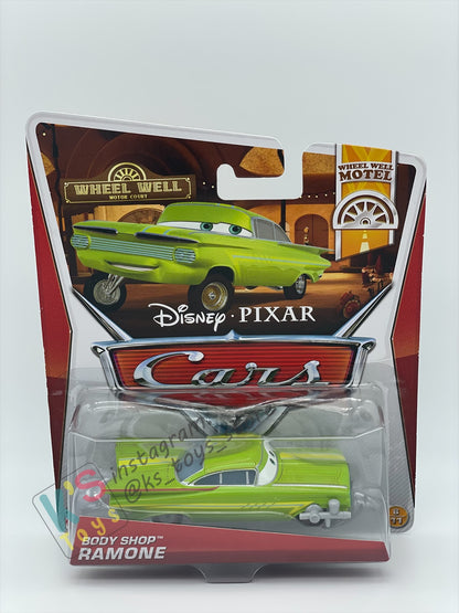DISNEY PIXAR CARS BY MATTEL, “BODY SHOP RAMONE" WHEEL WELL MOTEL SERIES - BNIP