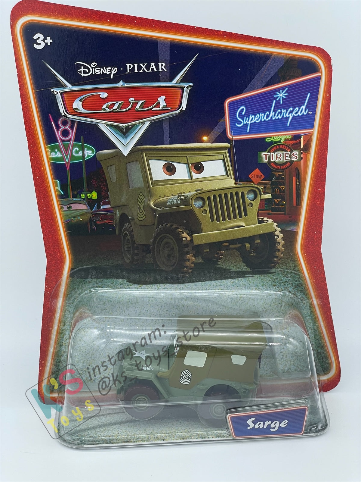 DISNEY PIXAR CARS BY MATTEL, "SARGE" - SUPERCHARGED SERIES - BNIP