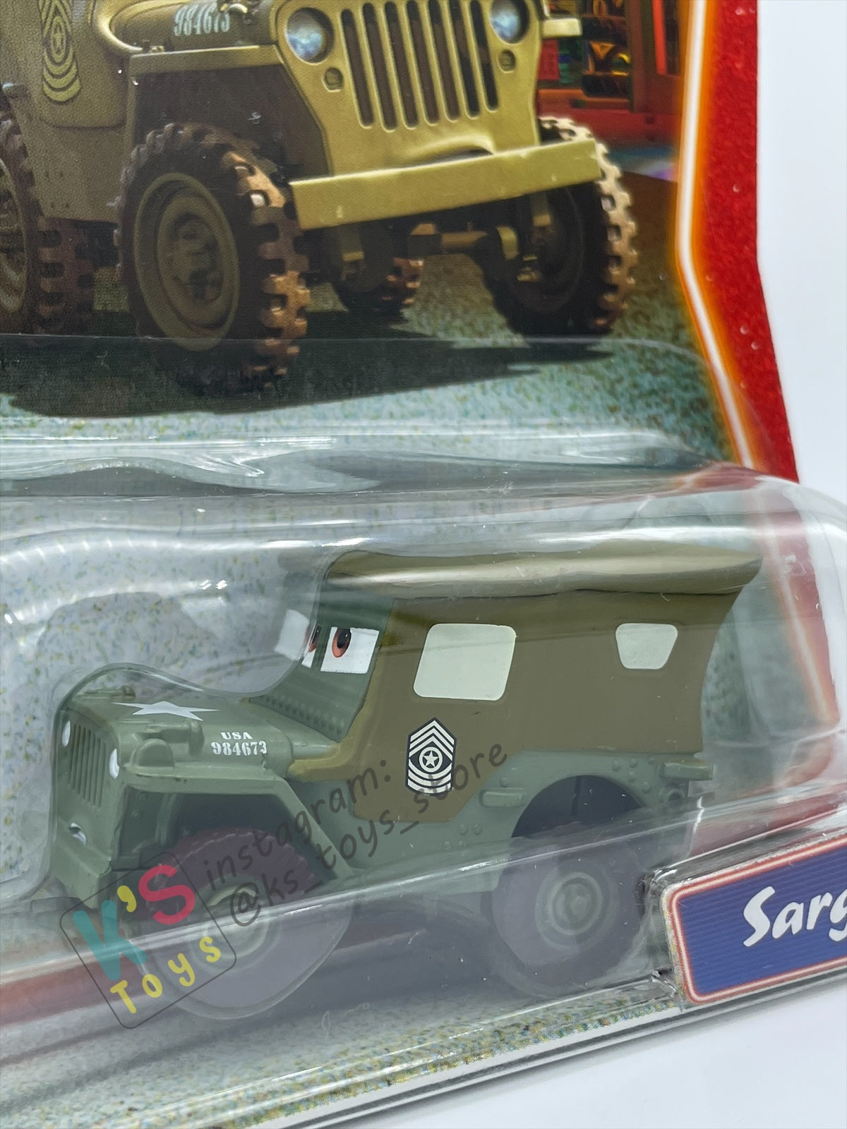 DISNEY PIXAR CARS BY MATTEL, "SARGE" - SUPERCHARGED SERIES - BNIP