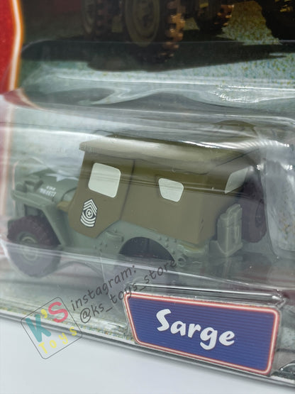 DISNEY PIXAR CARS BY MATTEL, "SARGE" - SUPERCHARGED SERIES - BNIP