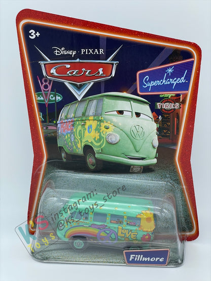 DISNEY PIXAR CARS BY MATTEL, FILLMORE - SUPERCHARGED SERIES - BNIP