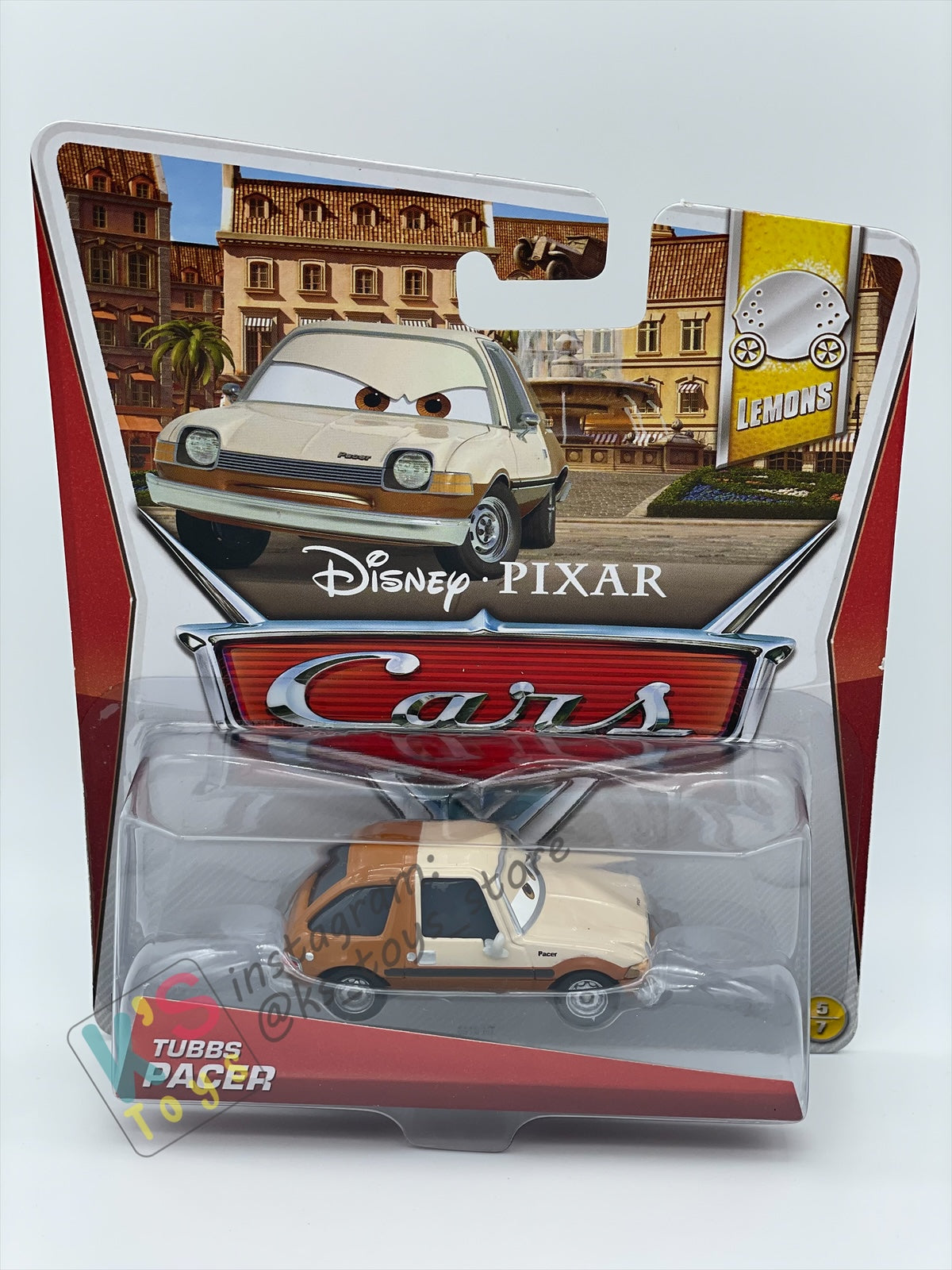 DISNEY PIXAR CARS BY MATTEL, "TUBBS PACER" - LEMONS SERIES - BNIP