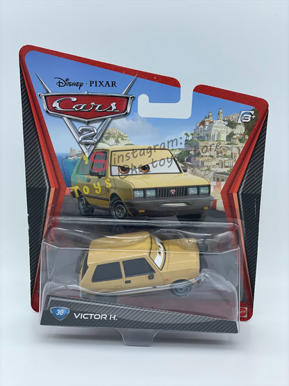 DISNEY PIXAR CARS 1:55 BY MATTEL, VICTOR HUGO - CARS 2 SERIES - BNIP