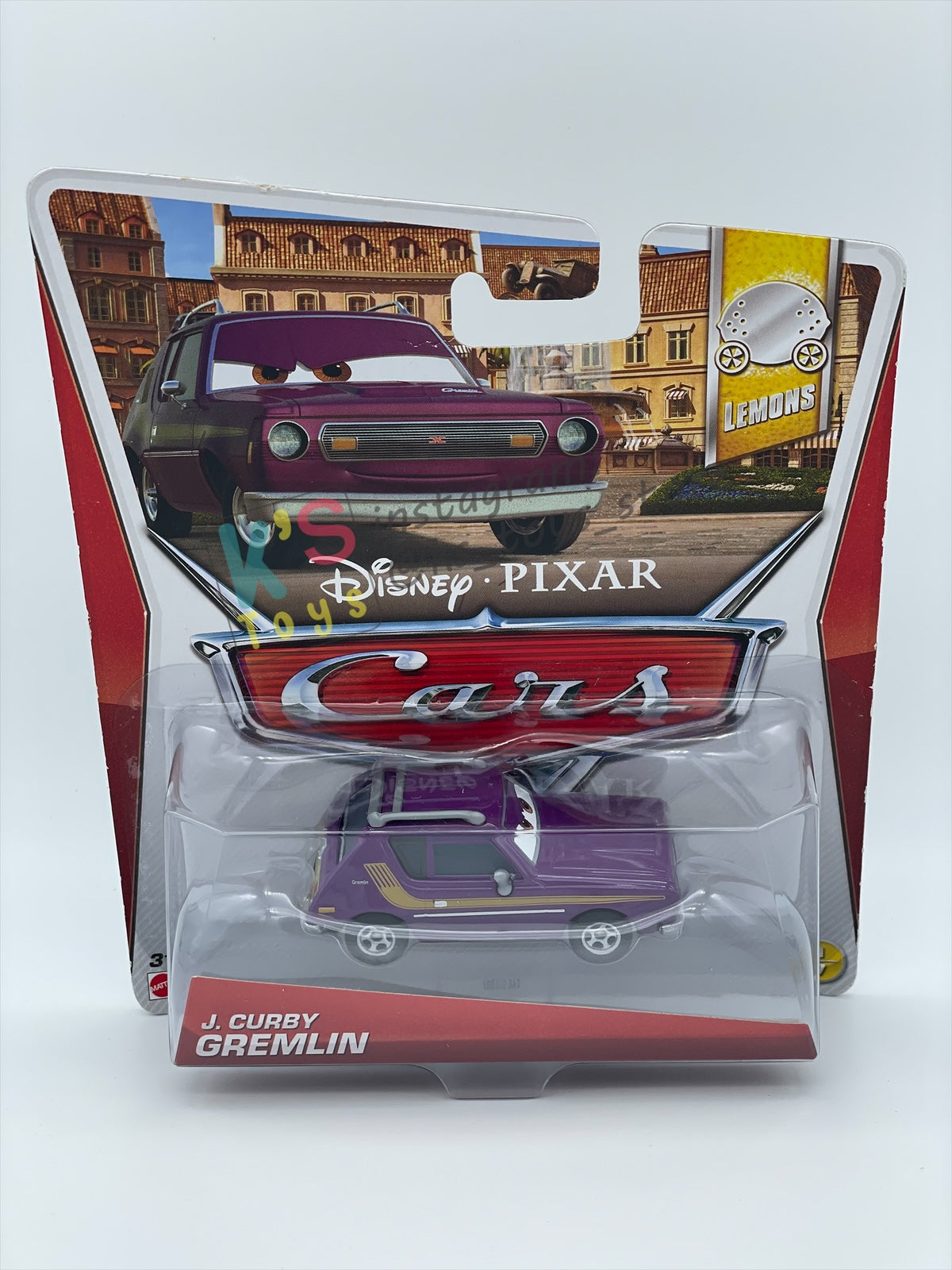 DISNEY PIXAR CARS BY MATTEL 1:55 - J. CURBY GREMLIN - LEMONS SERIES - BNIP