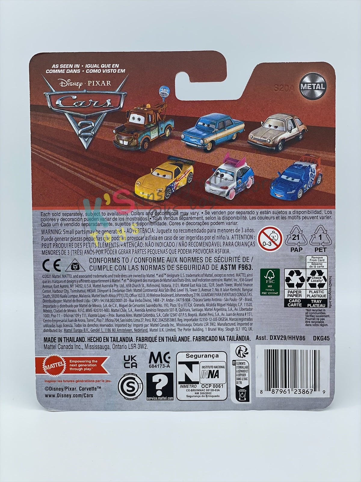 DISNEY PIXAR CARS 1:55  BY MATTEL, "VLADIMIR TRUNKOV" - 2023 RE-RELEASED - BNIP