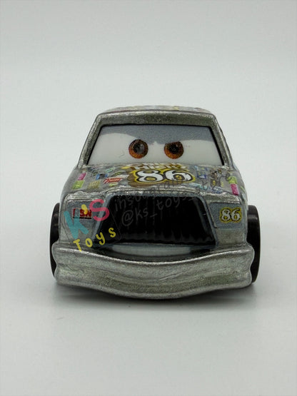 Loose Mini Racers Pixar Disney Cars, SILVER CHICK HICKS - Mint / Near Mint Condition